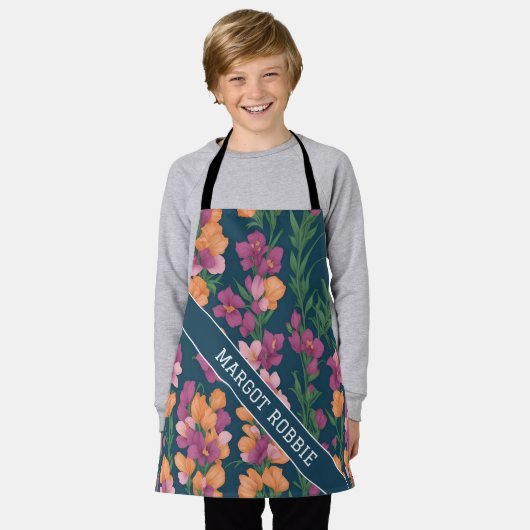 Snapdragons regenboog kleurrijk gepersonaliseerd p schort (Gedragen)