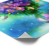 Snapdragons vase inkt en waterkunst poster (Hoek)