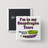 SnapdragonYears Vierkante Button 5,1 Cm (Voorkant /achterkant)