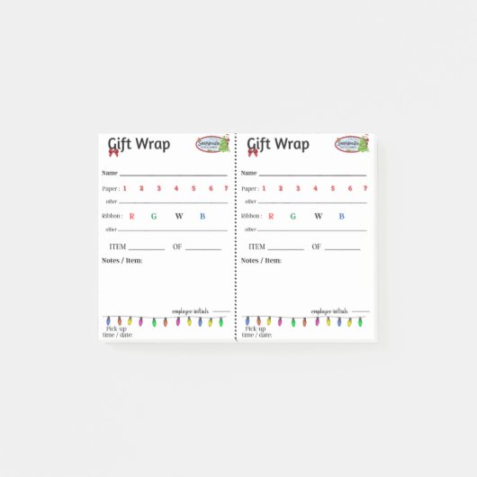 Snapedle Holiday Gift Wrapping Post It Labels Post-it® Notes (Voorkant)