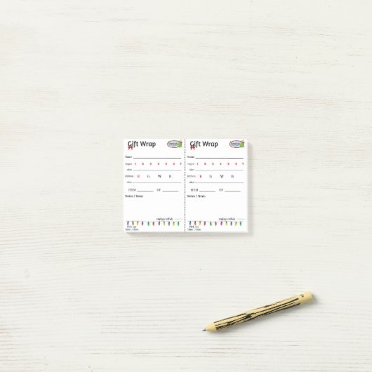 Snapedle Holiday Gift Wrapping Post It Labels Post-it® Notes (Op bureau)