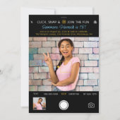 Snaphot Verjaardags Foto Uitnodiging (Voorkant)