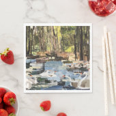 Snappapier "Swans on the River" met Willowcatdesig Servet (Insitu)