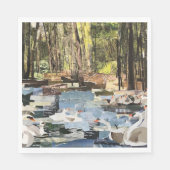 Snappapier "Swans on the River" met Willowcatdesig Servet (Voorkant)