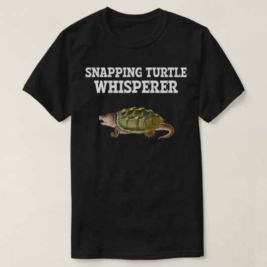 snappende turtle whisper, snappende schildpad t-shirt (Design voorkant)