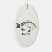 Snapper Fish Keramisch Ornament (Rechts)