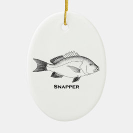 Snapper Fish Keramisch Ornament