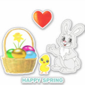 Snapperen en paaseieren sticker (Voorkant)