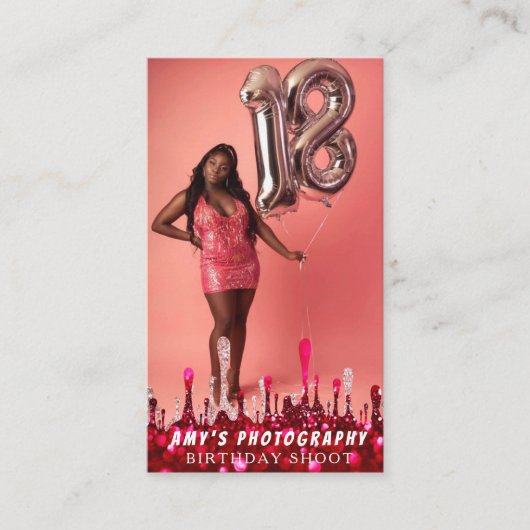 Snapping Special Moments Verjaardagsfotograaf Visitekaartje (Voorkant)