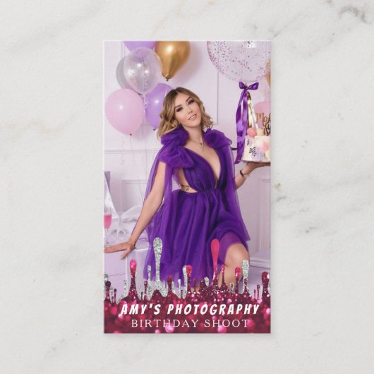 Snapping Special Moments Verjaardagsfotograaf Visitekaartje (Voorkant)