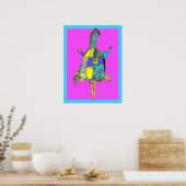 Snapping Turtle Abstract Kunst Poster (Keuken)
