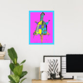 Snapping Turtle Abstract Kunst Poster (Thuiskantoor)