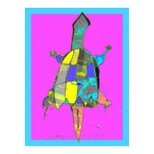 Snapping Turtle Abstract Kunst Poster