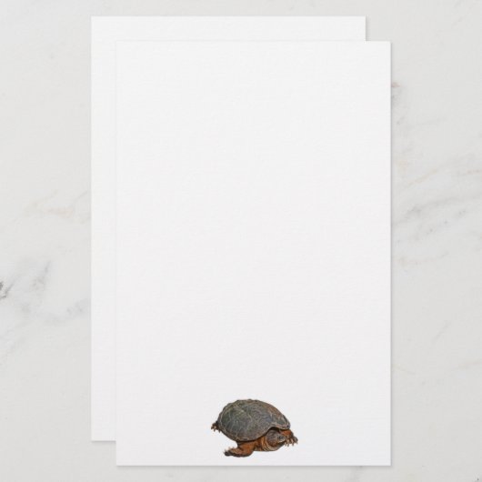 Snapping Turtle Terrapin-lover Gift Briefpapier (Voorkant / Achterkant)