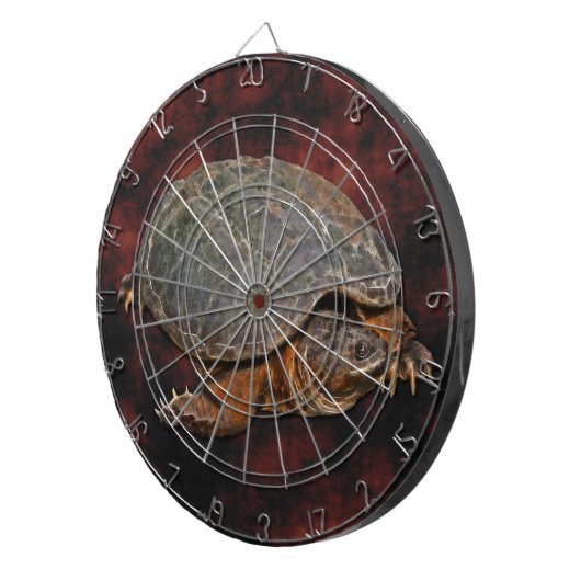 Snapping Turtle Terrapin-lover Gift Dartbord (Voorkant Rechts)