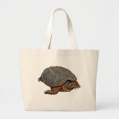 Snapping Turtle Terrapin-lover Gift Grote Tote Bag (Voorkant)