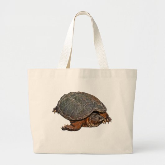 Snapping Turtle Terrapin-lover Gift Grote Tote Bag (Voorkant)