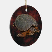 Snapping Turtle Terrapin-lover Gift Keramisch Ornament (Rechts)