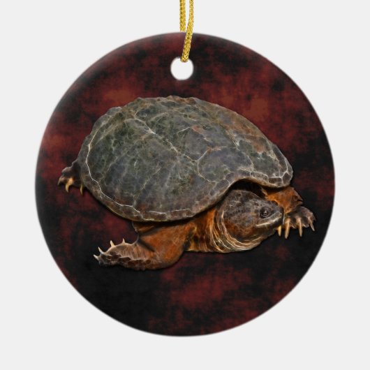 Snapping Turtle Terrapin-lover Gift Keramisch Ornament (Voorkant)