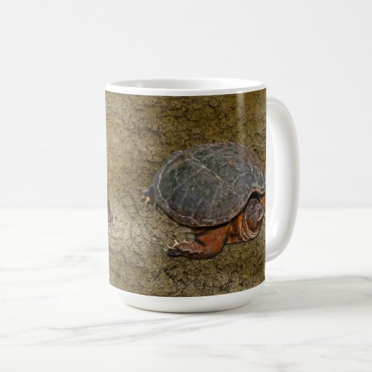 Snapping Turtle Terrapin-lover Gift Koffiemok (Voorkant rechts)