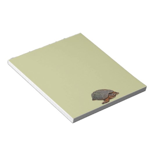 Snapping Turtle Terrapin-lover Gift Notitieblok (Schuin)