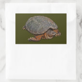 Snapping Turtle Terrapin-lover Gift Rechthoekige Sticker (Tas)