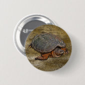 Snapping Turtle Terrapin-lover Gift Ronde Button 5,7 Cm (Voorkant /achterkant)