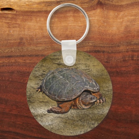 Snapping Turtle Terrapin-lover Gift Sleutelhanger (Voorkant)