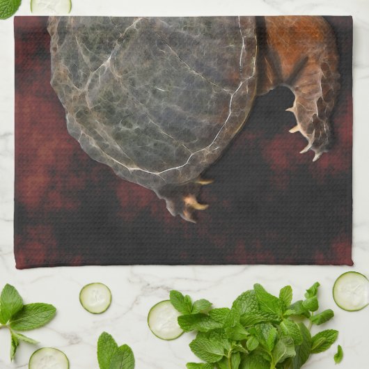 Snapping Turtle Terrapin-lover Gift Theedoek (Gevouwen)