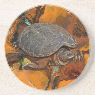 Snapping Turtle Terrapin-lover Gift Zandsteen Onderzetter