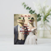 Snapping Up Love: een krokodillenhuwelijk Briefkaart (Staand voorkant)