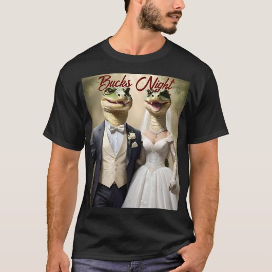 Snapping Up Love: een krokodillenhuwelijk T-shirt (Voorkant)