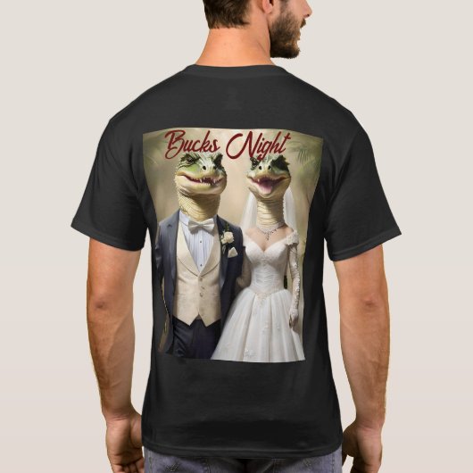 Snapping Up Love: een krokodillenhuwelijk T-shirt (Achterkant)