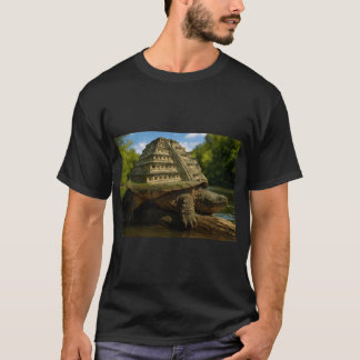 Snappingurtle met Pyramid of the Niches Schelp vri T-shirt