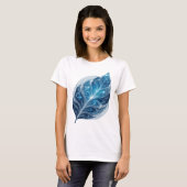 Snappy Blue BLUE ICE LEAF Tekst Design T-shirt (Voorkant volledig)