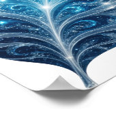 Snappy Blue BLUE ICE LEAF Tekst Ontwerp Poster (Hoek)