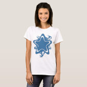 Snappy Blue BLUE STAR Statement Design T-shirt (Voorkant volledig)