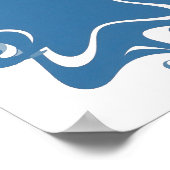 Snappy Blue BLUE STAR Statement Ontwerp Poster (Hoek)