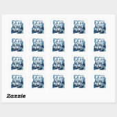 Snappy Blue EXTRAORDINARY Decal Ontwerp Vierkante Sticker (Vel)