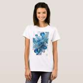 Snappy Blue WATER DRIP Print T-shirt (Voorkant volledig)