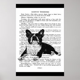 SNAPPY BOSTON BULL TERRIER  ART PRINT