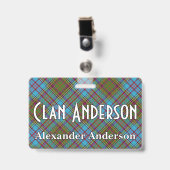 Snappy Clan Anderson Tartan Badge (Voorzijde met clip)