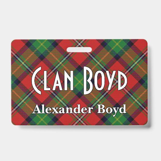 Snappy Clan Boyd Tartan Badge (Voorzijde)