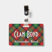 Snappy Clan Boyd Tartan Badge (Voorzijde met clip)