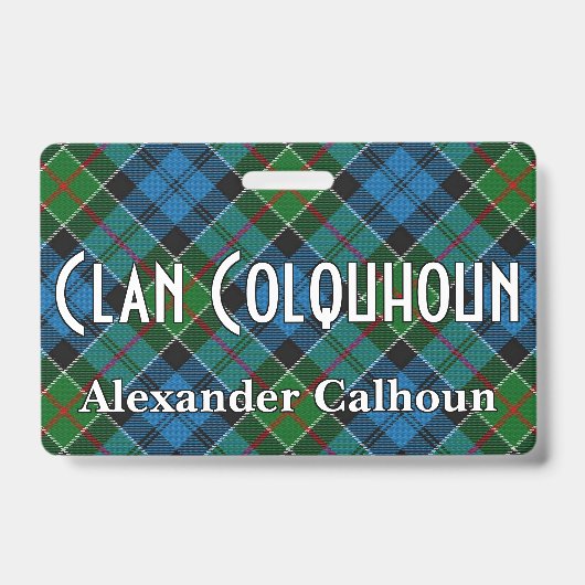 Snappy Clan Colquhoun Tartan Badge (Voorzijde)