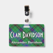 Snappy Clan Davidson Tartan Badge (Voorzijde met clip)