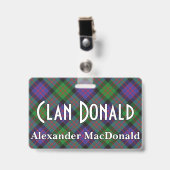 Snappy Clan Donald MacDonald Tartan Badge (Voorzijde met clip)