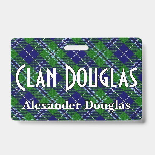 Snappy Clan Douglas Tartan Badge (Voorzijde)