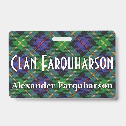 Snappy Clan Farquharson Schotse ruit Badge (Voorzijde)