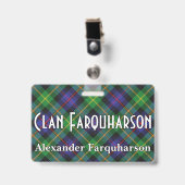 Snappy Clan Farquharson Schotse ruit Badge (Voorzijde met clip)